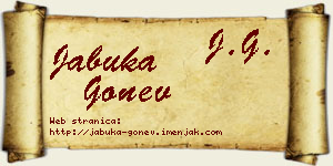 Jabuka Gonev vizit kartica